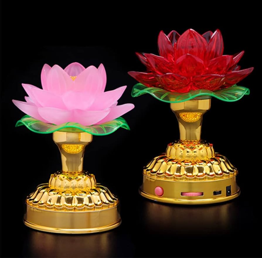 ♛°人気の蓮シングル仏花♤° ボリューミーなコンパクトサイズ ♬ 花器付き♪ Amazon｜山久 造花 仏花 ハスの花束一対 ピンク 約50cm シルク